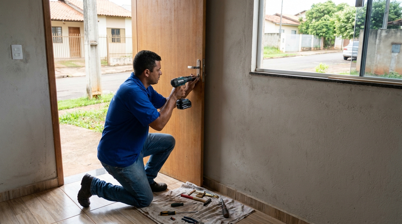 Instalação de Fechadura Residencial profissional no Araxá, Campina Grande‑PB