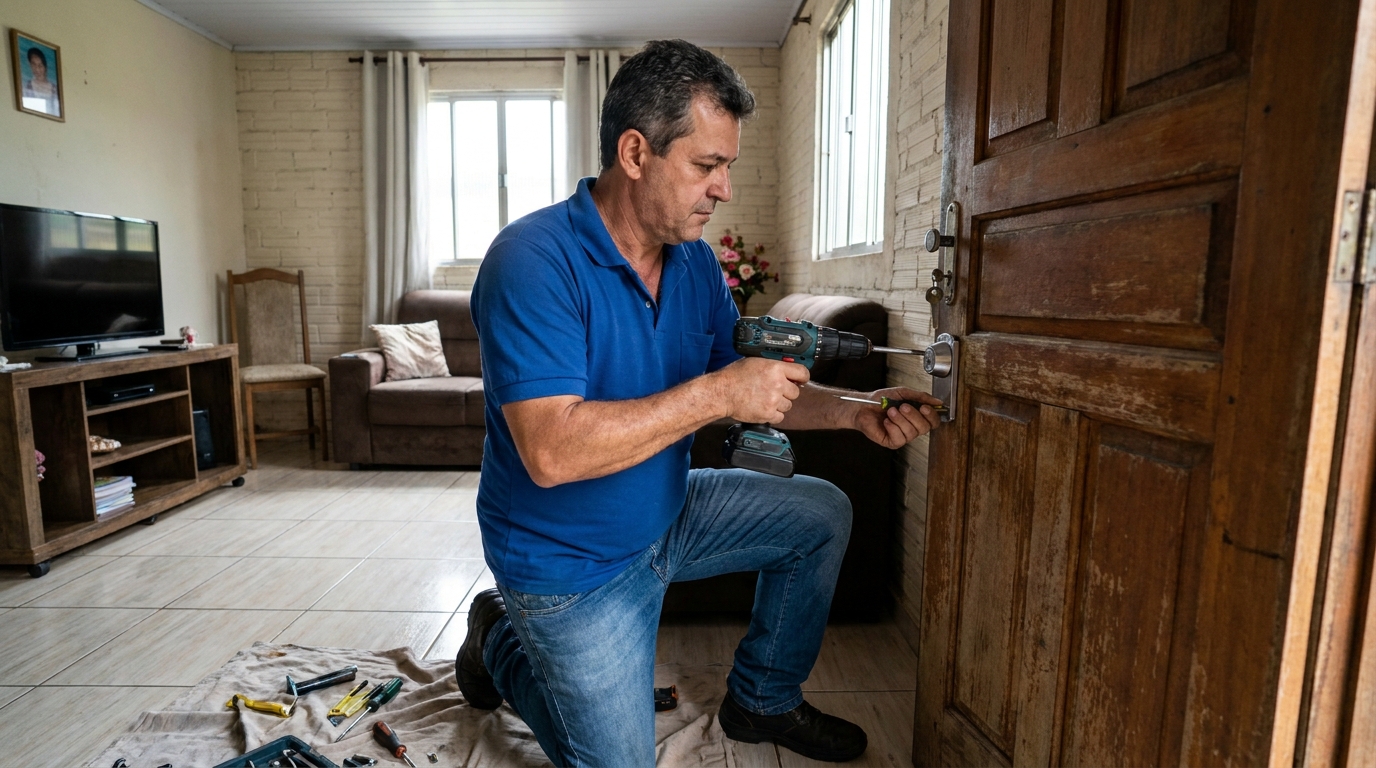 Serviço de Instalação de Fechadura Residencial no Araxá, Campina Grande‑PB
